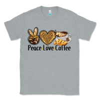 Heather Grey peace love coffee Classic Tee - BarkalooDesign