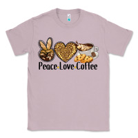 Lilac peace love coffee Classic Tee - BarkalooDesign