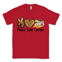 Red peace love coffee Classic Tee - BarkalooDesign