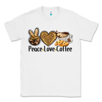 White peace love coffee Classic Tee - BarkalooDesign