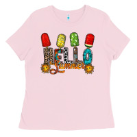 Bubblegum Pink hello summer Ladies Tee - RacoonDesign