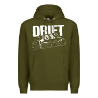 Army Green Supra Drift Premium Hoodie - DesigneFamous