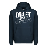 Navy Supra Drift Premium Hoodie - DesigneFamous