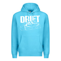 Ocean Blue Supra Drift Premium Hoodie - DesigneFamous