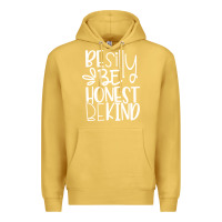 Antique Gold be silly be honest be kind Premium Hoodie - DesigneFamous
