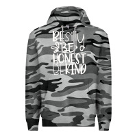 Slate Camo be silly be honest be kind Premium Hoodie - DesigneFamous
