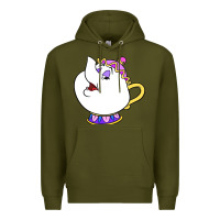 Army Green mrs potts Premium Hoodie - DesigneFamous