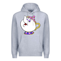 Heather Grey mrs potts Premium Hoodie - DesigneFamous