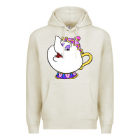 Oatmeal Heather mrs potts Premium Hoodie - DesigneFamous