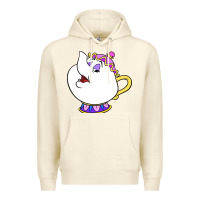 Sandshell mrs potts Premium Hoodie - DesigneFamous