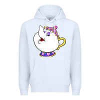 White mrs potts Premium Hoodie - DesigneFamous