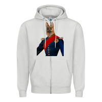 Dove Grey Pet Portraits, Custom Pet Portraits, Renaissance Pet Portraits, Custom Zipper Hoodie - RanaPortraitStore