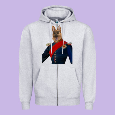 Pet Portraits, Custom Pet Portraits, Renaissance Pet Portraits, Custom Zipper Hoodie Designed By Ranaportraitstore