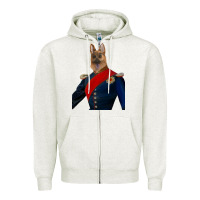 Oatmeal Heather Pet Portraits, Custom Pet Portraits, Renaissance Pet Portraits, Custom Zipper Hoodie - RanaPortraitStore