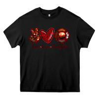 Black Peace Love Firefighter Heavy Core Tee - RanaPortraitStore