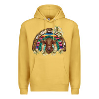 Antique Gold scottish calf rainbow Premium Hoodie - BarkalooDesign