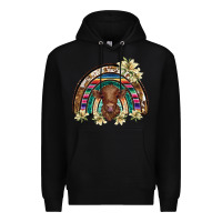 Black scottish calf rainbow Premium Hoodie - BarkalooDesign