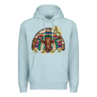 Blue Mist scottish calf rainbow Premium Hoodie - BarkalooDesign