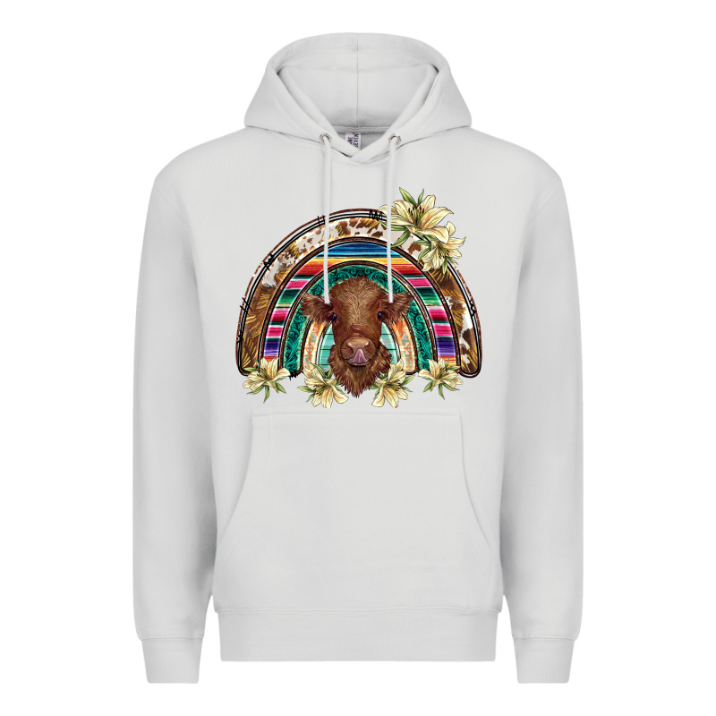 Scottish Calf Rainbow Premium Hoodie by BarkalooDesign | Teevron