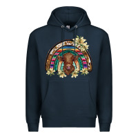 Navy scottish calf rainbow Premium Hoodie - BarkalooDesign