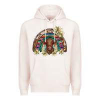 Pale Pink scottish calf rainbow Premium Hoodie - BarkalooDesign