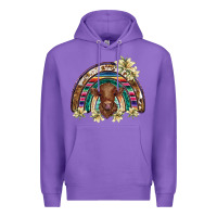 Purple scottish calf rainbow Premium Hoodie - BarkalooDesign