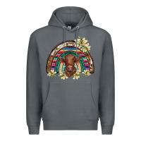 Rock scottish calf rainbow Premium Hoodie - BarkalooDesign
