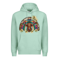 Seafoam scottish calf rainbow Premium Hoodie - BarkalooDesign