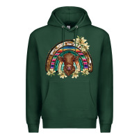 Sports Green scottish calf rainbow Premium Hoodie - BarkalooDesign