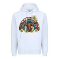 White scottish calf rainbow Premium Hoodie - BarkalooDesign