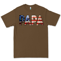 Cacao American Flag Papa 4th of July Premium Tee - LillyAllenDesigns