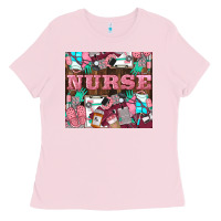 Bubblegum Pink Nurse Ladies Tee - LillyAllenDesigns