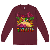 Burgundy cinco de taco Long Sleeve Tee - Artiststas