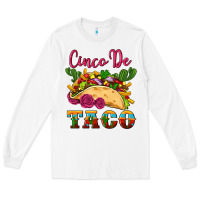 White cinco de taco Long Sleeve Tee - Artiststas