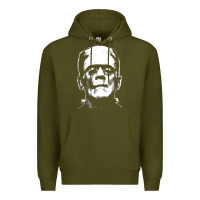 Army Green frankenstein Premium Hoodie - DesigneFamous