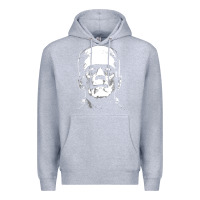 Heather Grey frankenstein Premium Hoodie - DesigneFamous