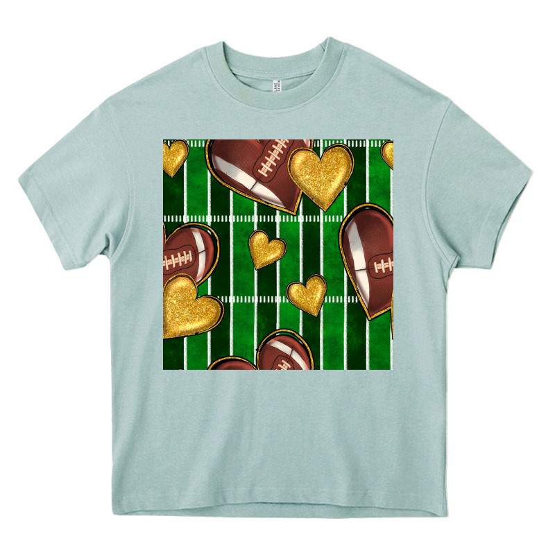 American Football Field And Hearts Seamless Pattern Heavy Core Tee by BundleAndBundleShop | Teevron