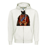 Oatmeal Heather Pet Portraits, Custom Pet Portraits, Renaissance Pet Portraits, Custom Zipper Hoodie - RanaPortraitStore