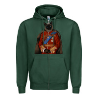 Sports Green Pet Portraits, Custom Pet Portraits, Renaissance Pet Portraits, Custom Zipper Hoodie - RanaPortraitStore
