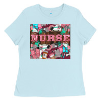 Baby Blue Nurse Ladies Tee - LillyAllenDesigns