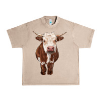 French Oak hereford cow Urban Heavy Tee - RanaPortraitStore