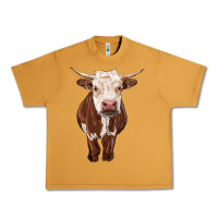 Peanut Butter hereford cow Urban Heavy Tee - RanaPortraitStore