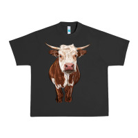 Pigment Black hereford cow Urban Heavy Tee - RanaPortraitStore