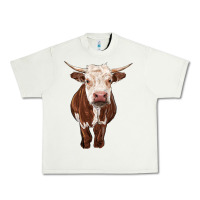 Pistachio hereford cow Urban Heavy Tee - RanaPortraitStore