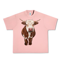 Salmon hereford cow Urban Heavy Tee - RanaPortraitStore