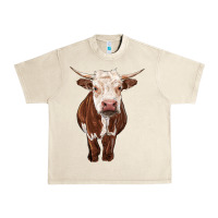 Sandshell hereford cow Urban Heavy Tee - RanaPortraitStore