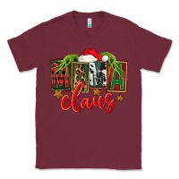 Burgundy Christmas Mama Claus Mother's Day Classic Tee - FaDigitalArtStudio
