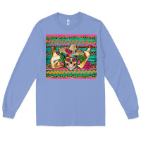Colony Blue mexican tequila skull roses cactus sombrero Long Sleeve Tee - Artiststas