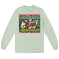 Matcha mexican tequila skull roses cactus sombrero Long Sleeve Tee - Artiststas