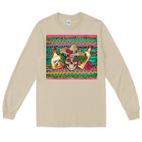 Mexican Tequila Skull Roses Cactus Sombrero Long Sleeve Tee | Teevron